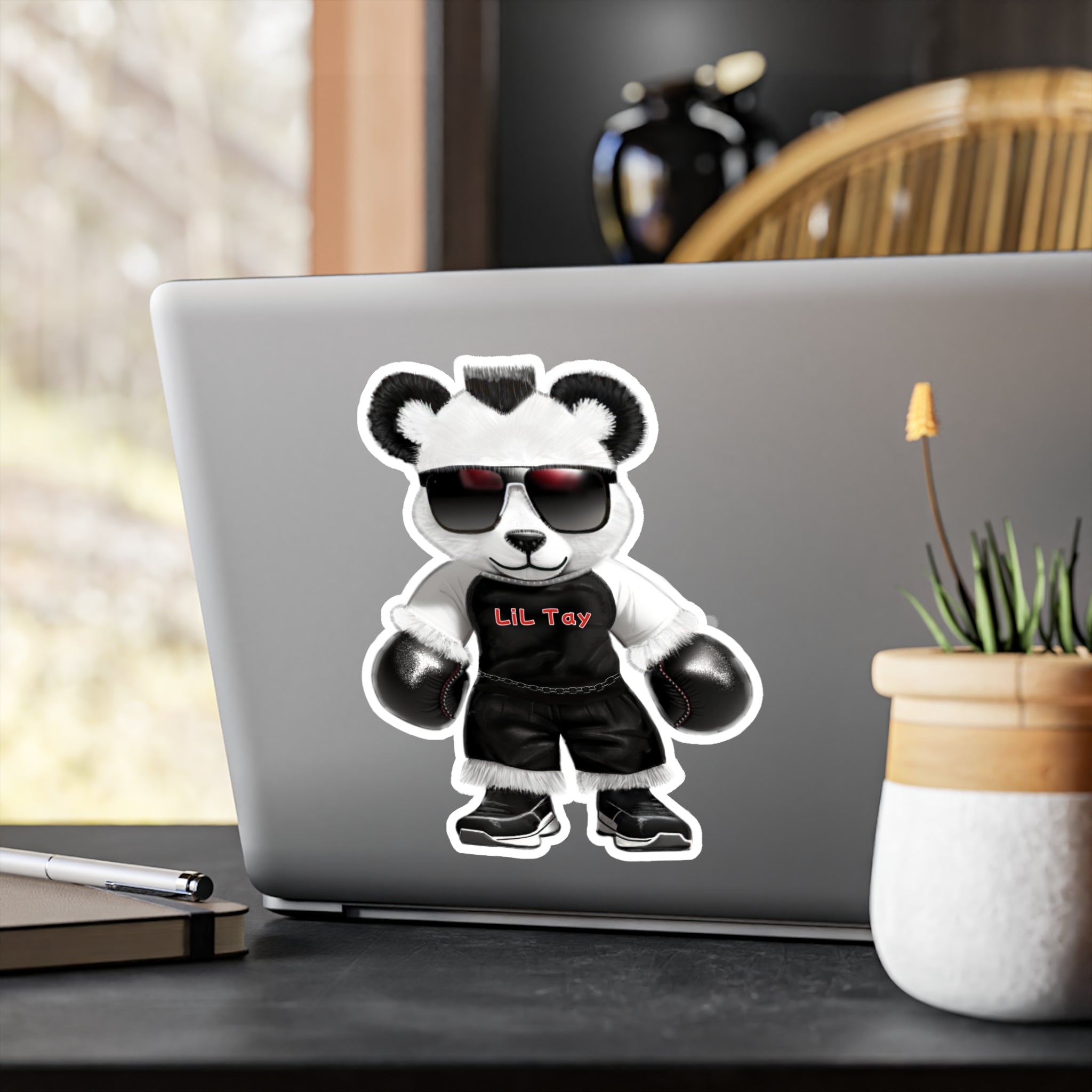 Cool Boxing Teddy Bear Sticker — Kiss-Cut Vinyl Decal From LiLTay