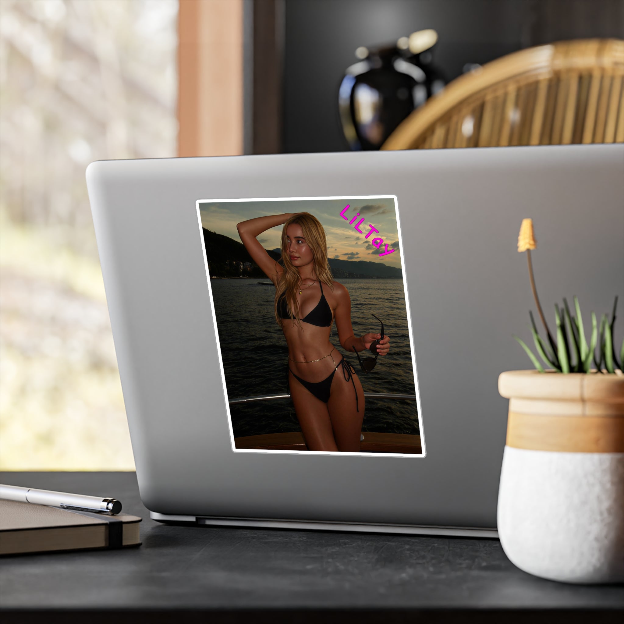 LiLTay Bikini Photo Vinyl Sticker – 'LIL tay' Kiss-Cut Decal
