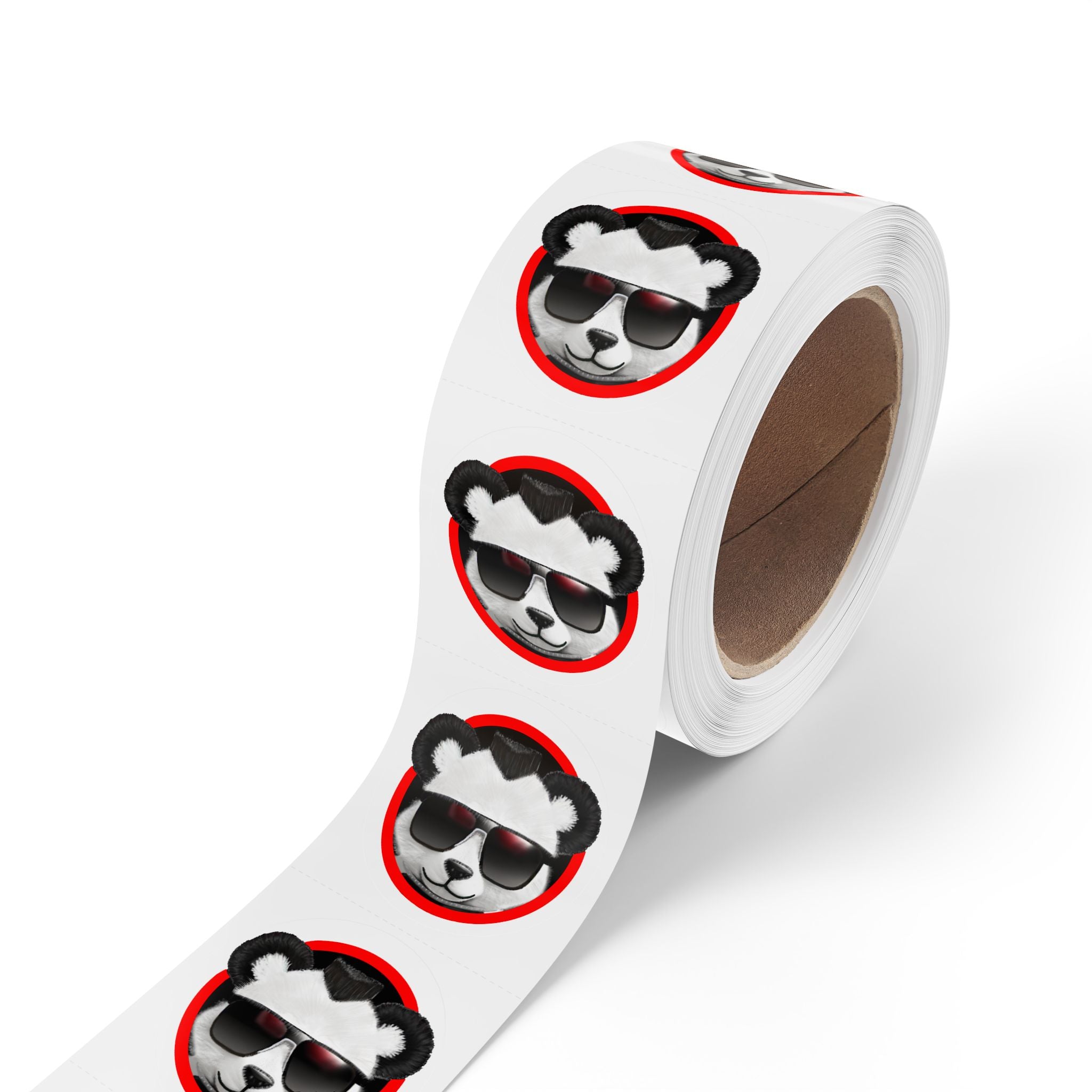 Cool Teddy Bear Round Stickers  — Roll of 50 Sunglasses Red Band LiLTay Logo  2 sizes