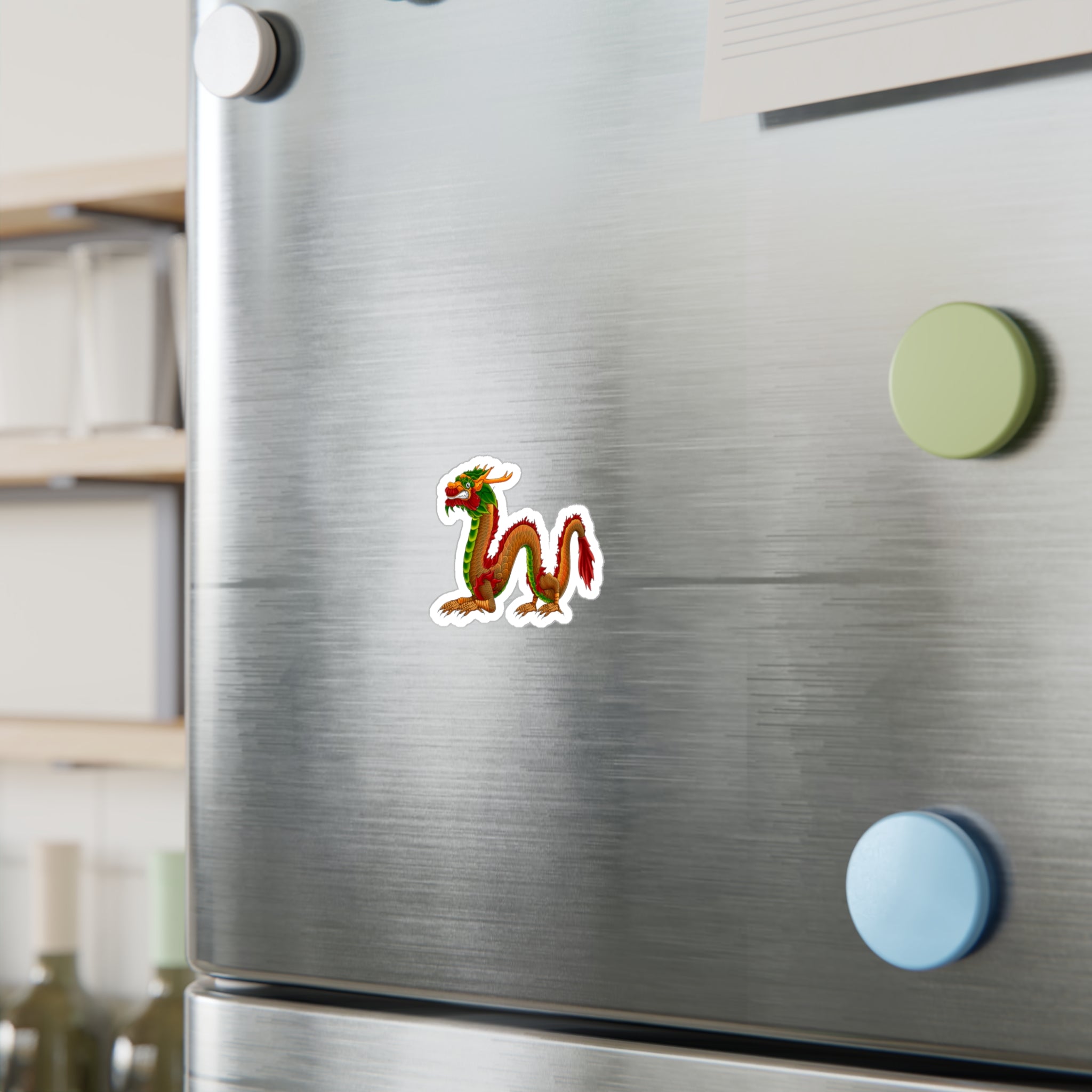 Mythical Colorful Chinese Dragon Vinyl Decal - Kiss-Cut Sticker From LiLTay