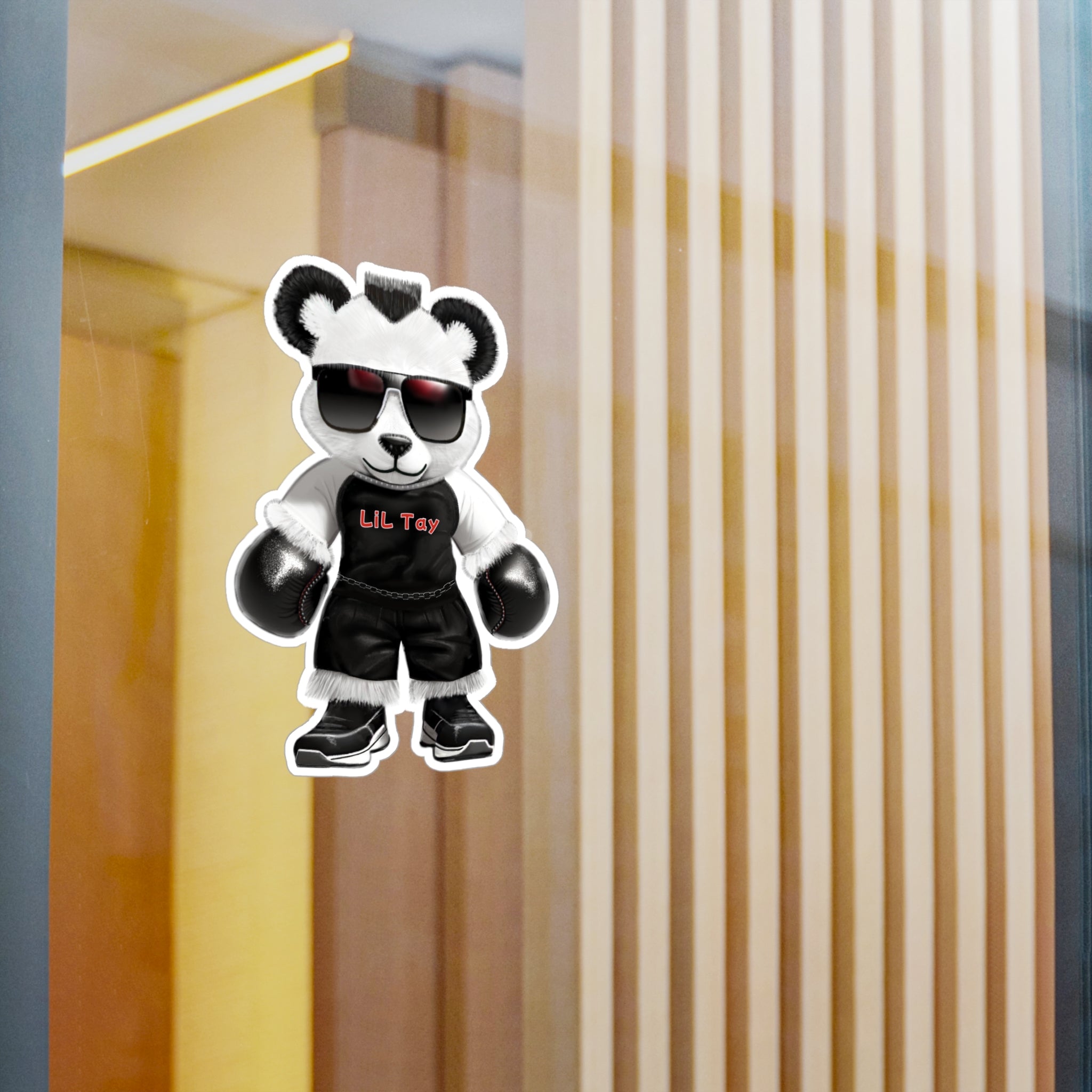 Cool Boxing Teddy Bear Sticker — Kiss-Cut Vinyl Decal From LiLTay