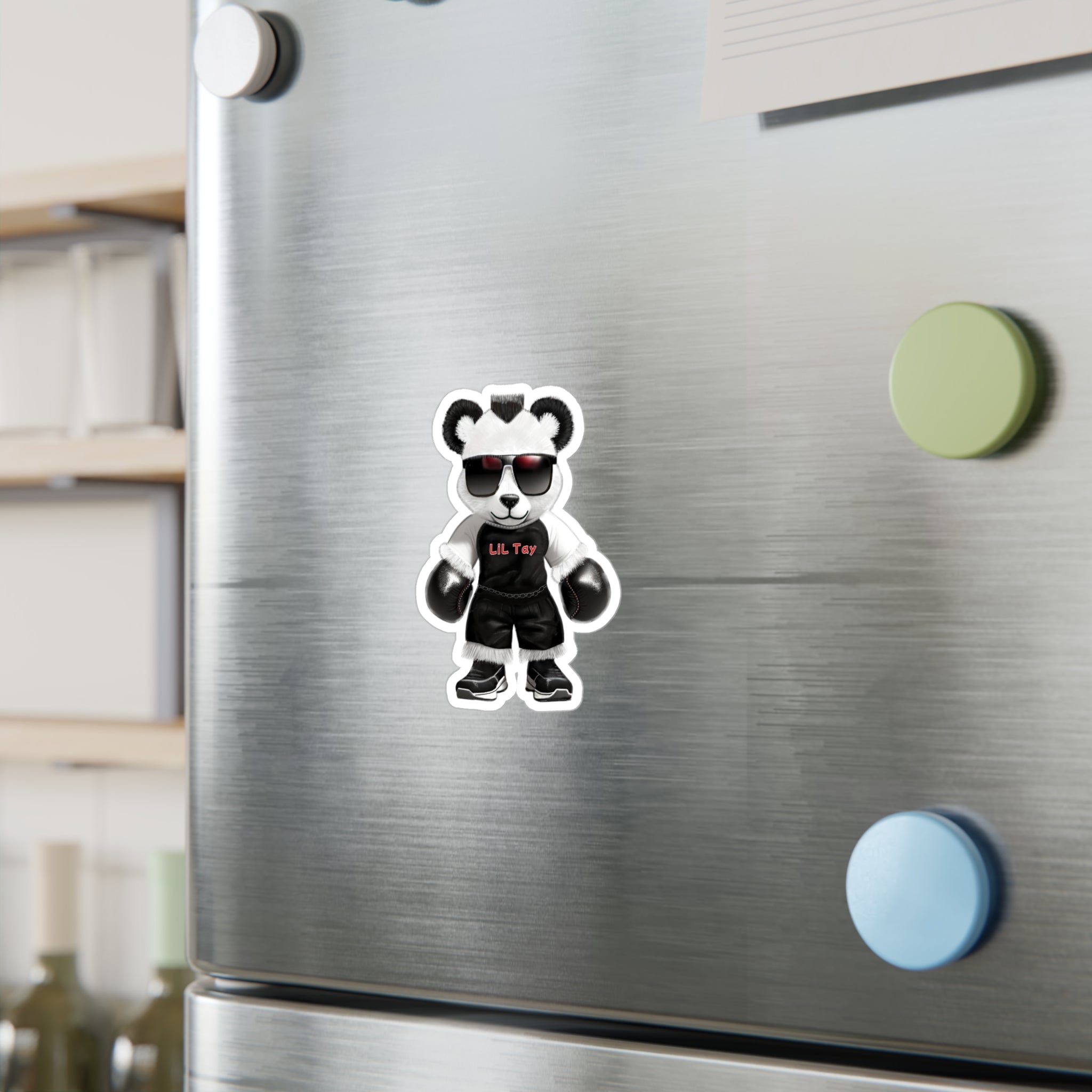 Cool Boxing Teddy Bear Sticker — Kiss-Cut Vinyl Decal From LiLTay
