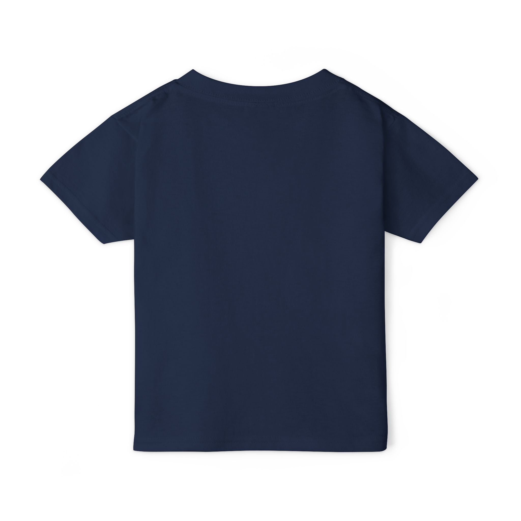 Navy blue t-shirt on a white background