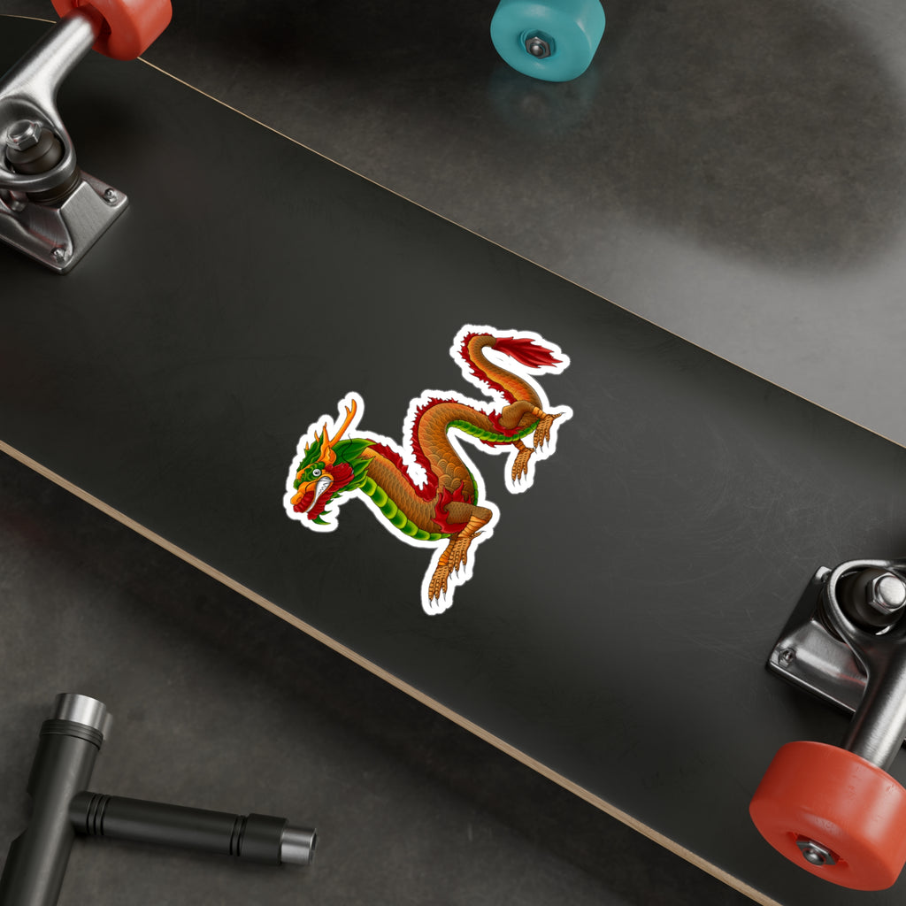 Mythical Colorful Chinese Dragon Vinyl Decal - Kiss-Cut Sticker From LiLTay