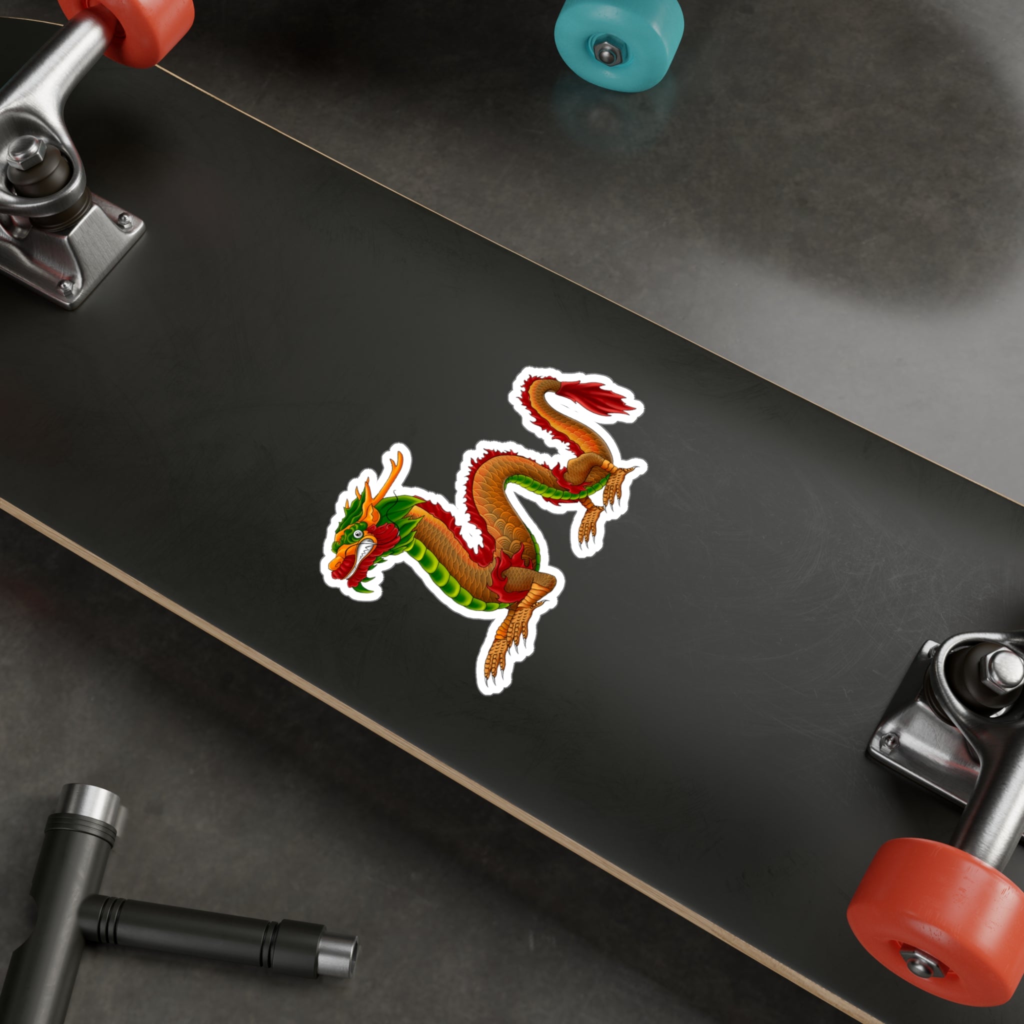 Mythical Colorful Chinese Dragon Vinyl Decal - Kiss-Cut Sticker From LiLTay