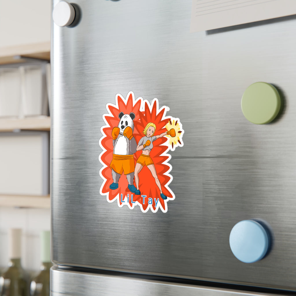 LiLTay Teams Up with the Boxing Panda Bear to be the Worlds Undefeated Champions sticker 3 sizes