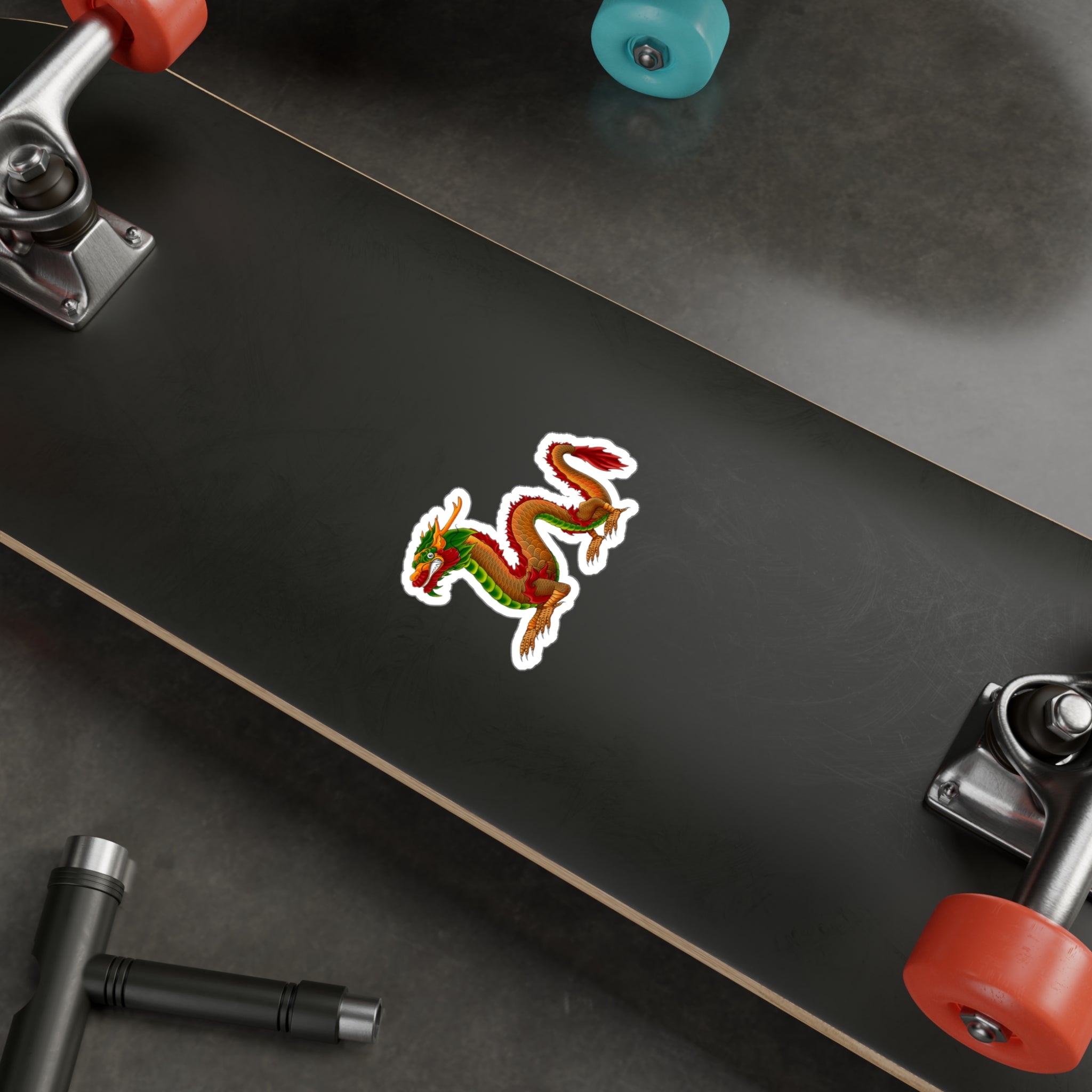 Mythical Colorful Chinese Dragon Vinyl Decal - Kiss-Cut Sticker From LiLTay