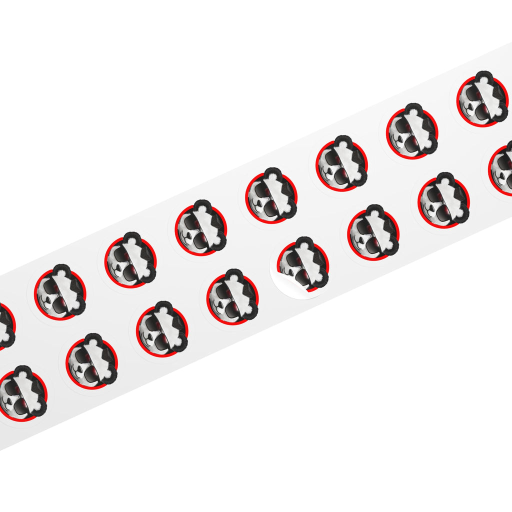 Cool Teddy Bear Round Stickers  — Roll of 50 Sunglasses Red Band LiLTay Logo  2 sizes
