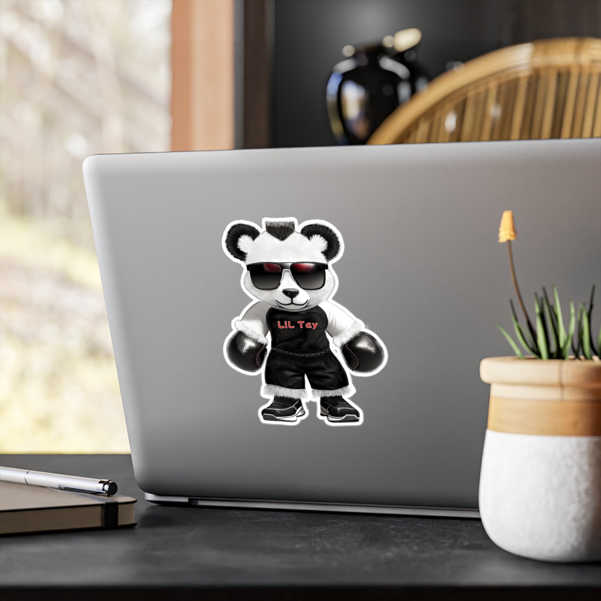 Cool Boxing Teddy Bear Sticker — Kiss-Cut Vinyl Decal From LiLTay