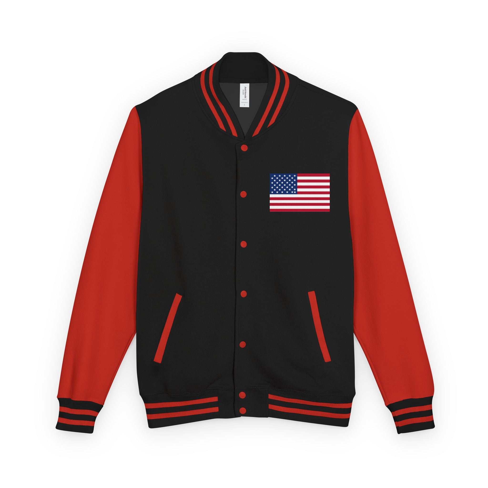 American Flag stitched on the chest Letterman Jacket from LiLTay