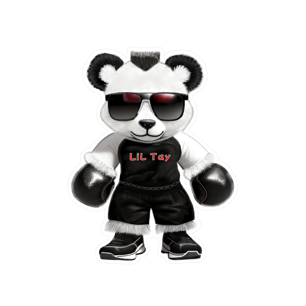 Cool Boxing Teddy Bear Sticker — Kiss-Cut Vinyl Decal From LiLTay