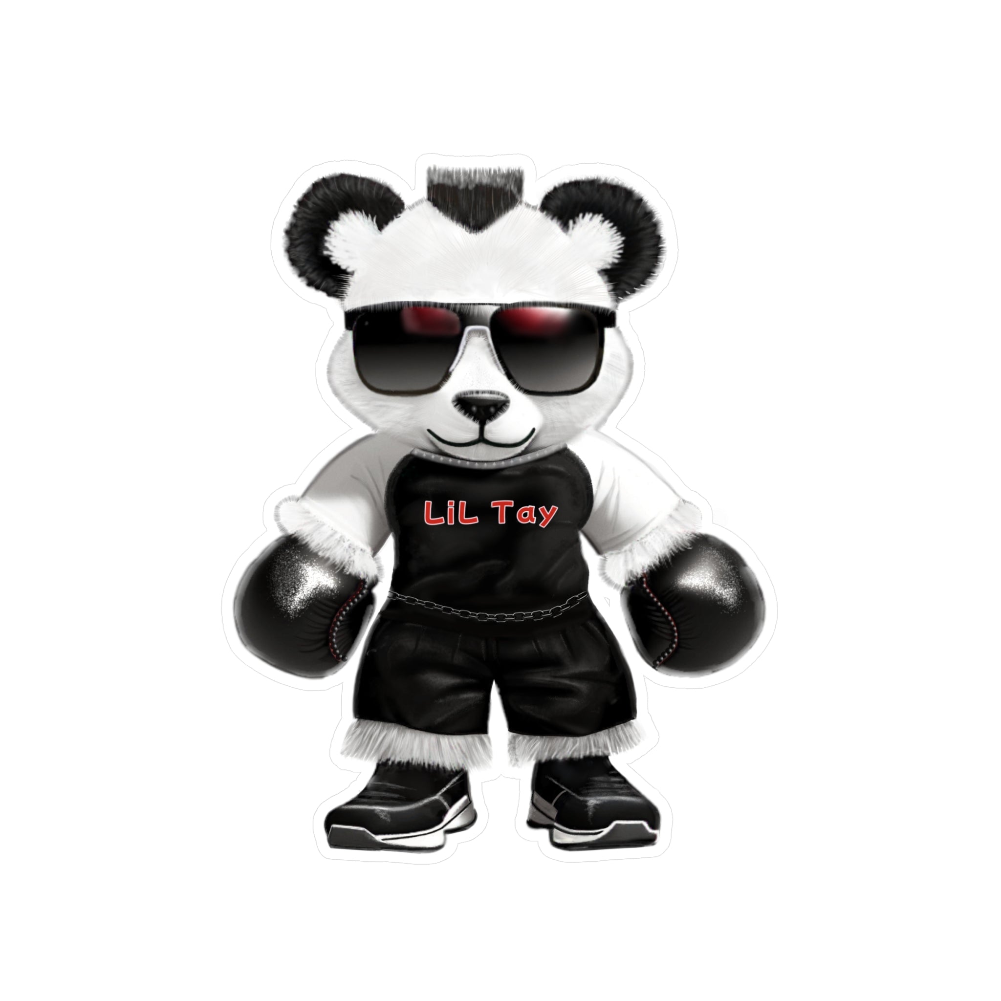 Cool Boxing Teddy Bear Sticker — Kiss-Cut Vinyl Decal From LiLTay