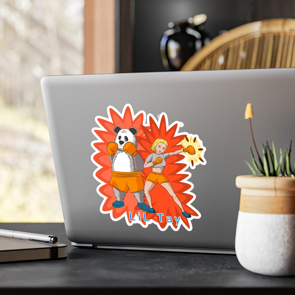 LiLTay Teams Up with the Boxing Panda Bear to be the Worlds Undefeated Champions sticker 3 sizes