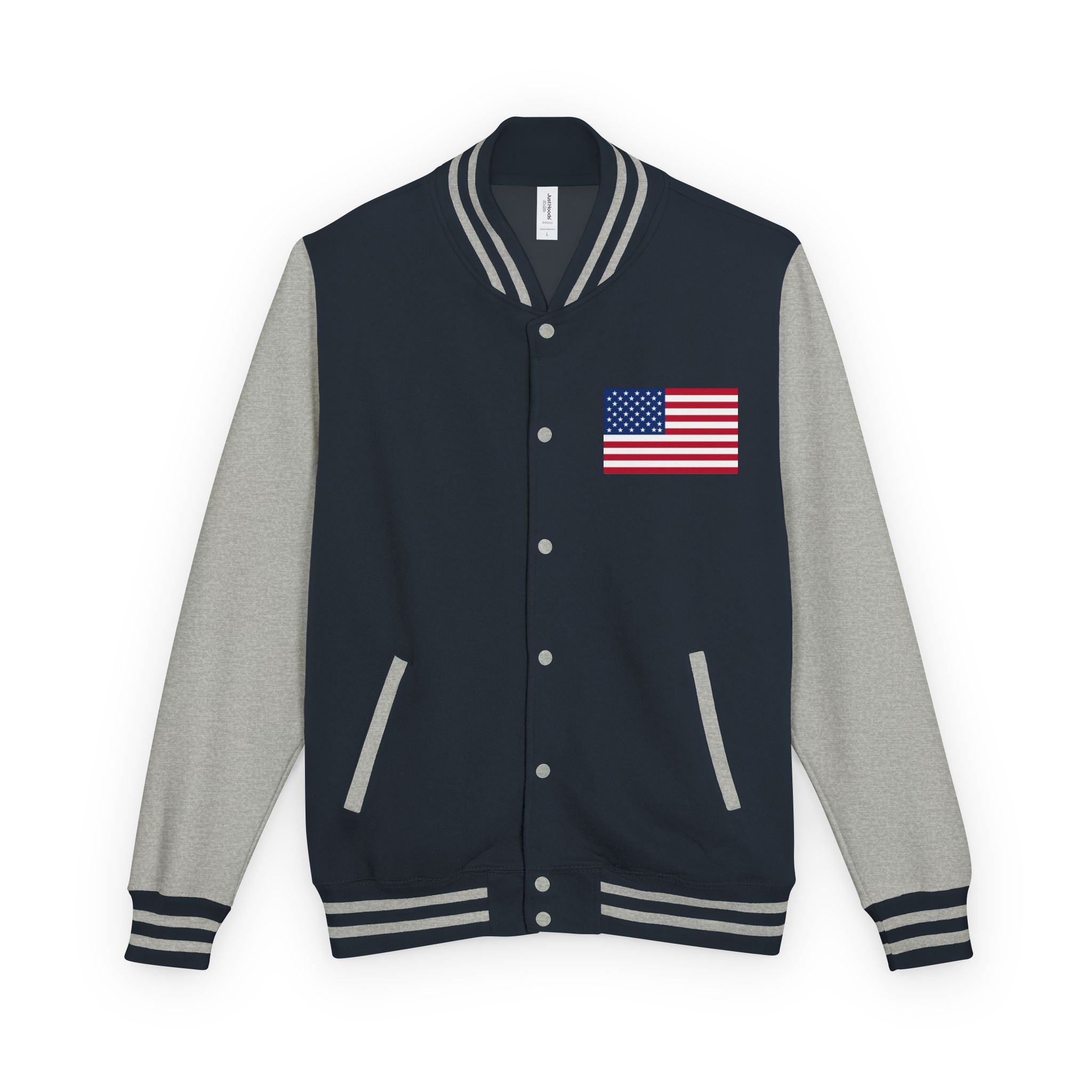 American Flag stitched on the chest Letterman Jacket from LiLTay