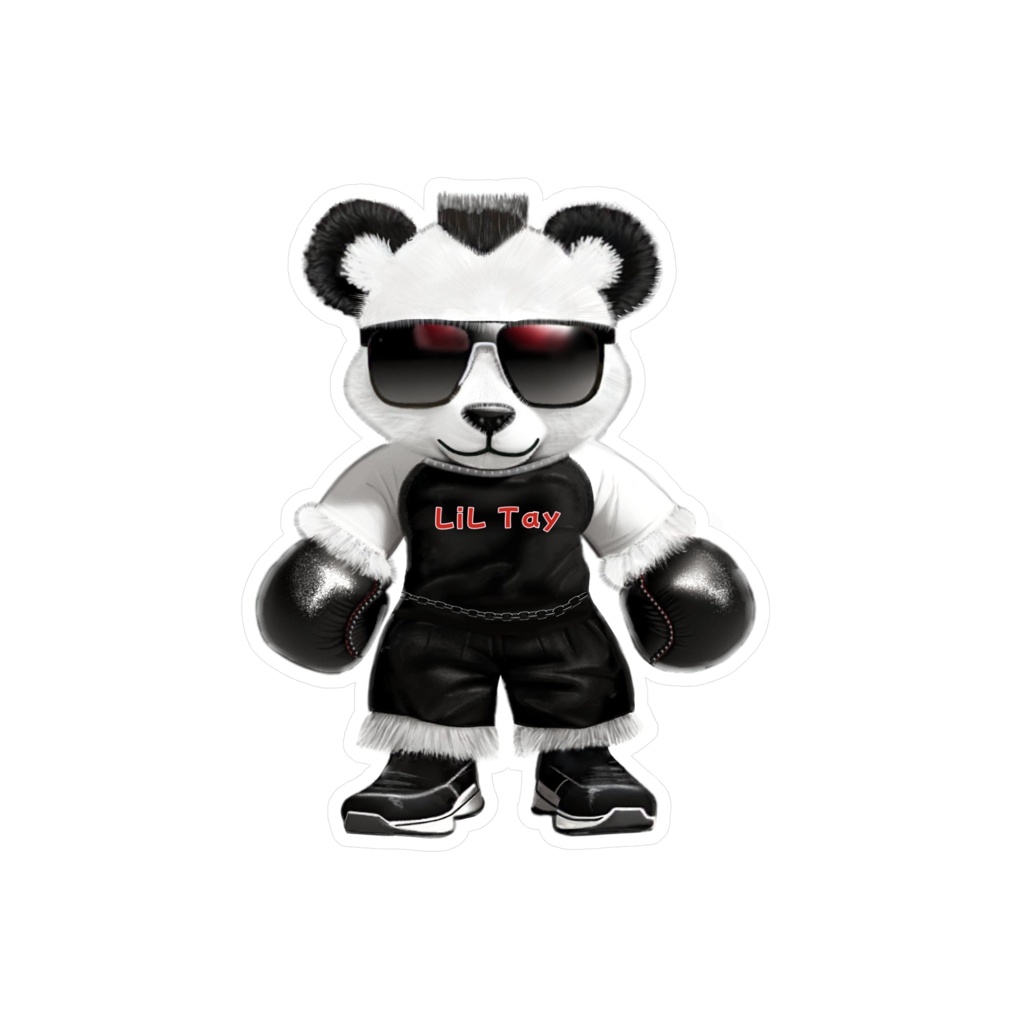 Cool Boxing Teddy Bear Sticker — Kiss-Cut Vinyl Decal From LiLTay