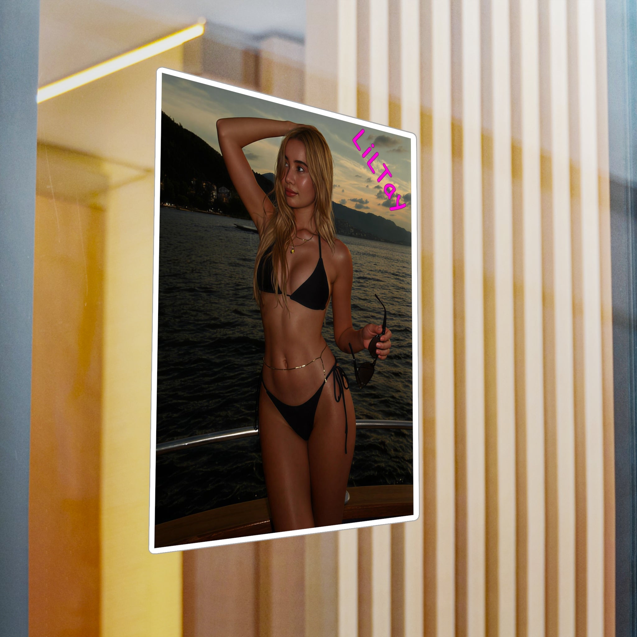 LiLTay Bikini Photo Vinyl Sticker – 'LIL tay' Kiss-Cut Decal
