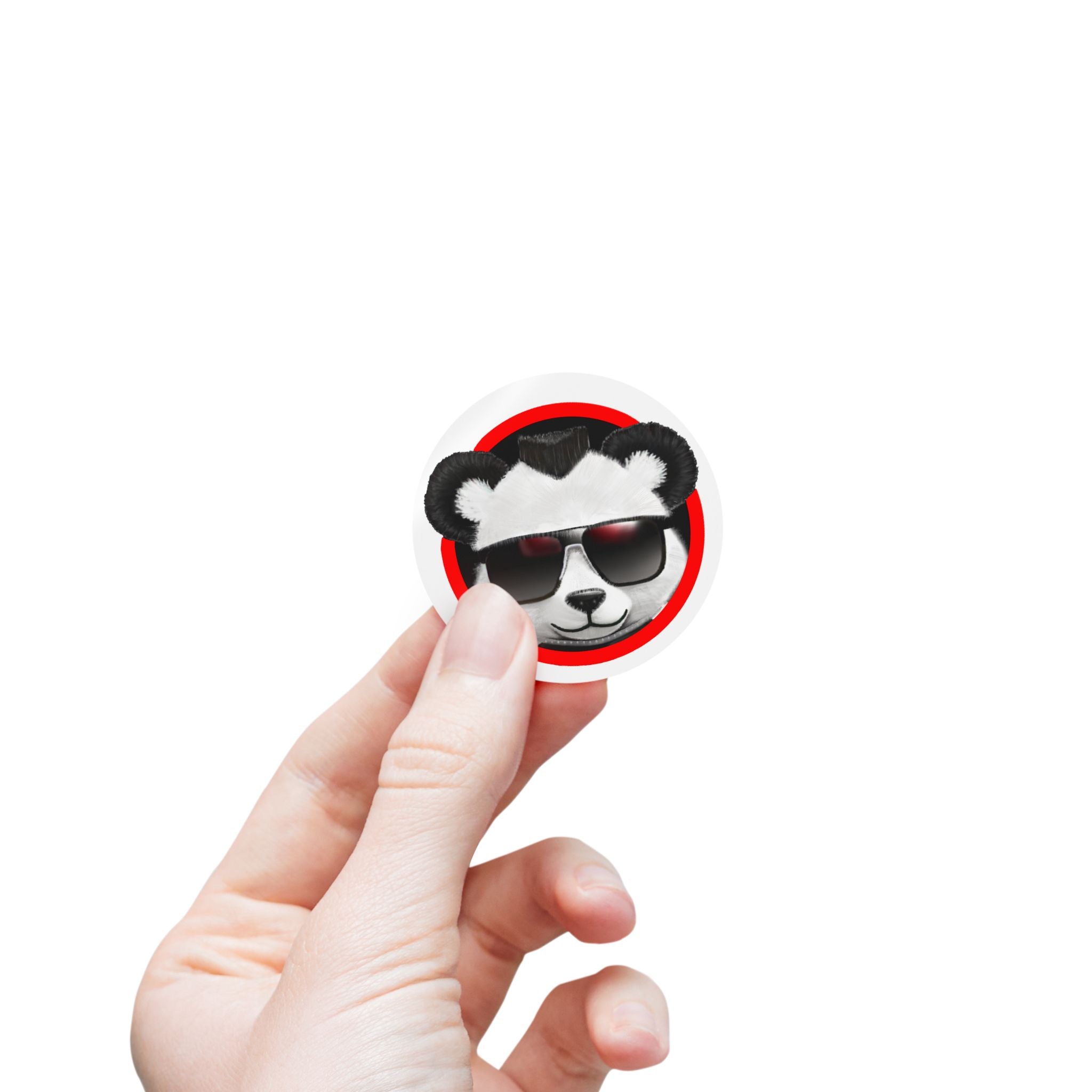 Cool Teddy Bear Round Stickers  — Roll of 50 Sunglasses Red Band LiLTay Logo  2 sizes
