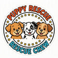 Puppy Rescue badge sticker - Rescue Crew
